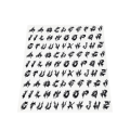 Miniatyrbillede 1 af 2: Tribal Adhesive Letters Kit, sort og sølvgrå Svart och silvergrå