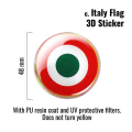 Miniatyrbillede 4 af 4: Klist med klistermærker - Piaggio - Vespa - Italienske Flag - 5 Cokardes - 3D Klistermærke