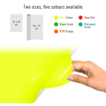 Miniatyrbild 3 av 4: Filmadhesivinsv wrapping - Opecificeras inte - Neon Gul - 50 x 70 cm - Repeterad mot repor - Hög kvalitet