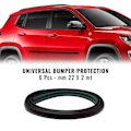 Miniatyrbillede 1 af 4: Bumper Protection - Universal - Sort - 22 mm x 2 mt - 6 stk - Blød PVC Svart