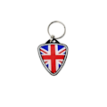 Miniatyrbillede 1 af 4: Union Jack England Shield Motorcykel Nøglering, Sort