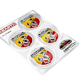 Miniatyrbillede 2 af 4: Officielt Abarth-klistermærke, 4 logomærker Diameter 48 mm