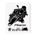Miniatyrbillede 1 af 4: Motorcykel Race Sticker Sticker 10 x 12 cm