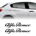 Miniatyrbillede 1 af 4: Autocollants - Alfa Romeo - 13 cm - Sort - 2 Stykker - Nem anvendelse