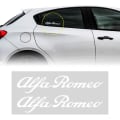 Miniatyrbillede 1 af 4: Autocollants - Alfa Romeo - 13 cm - Hvid - 2 Stykker - Nem anvendelse