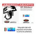 Miniatyrbild 4 av 4: 3D-dekal - Abarth - Scorpion Black - 120 mm - Flexibel - Blank