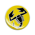 Miniatyrbillede 1 af 4: 3D-mærkat - Abarth - Skorpion - Gul - Diameter 44 mm - Officiel
