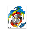 Miniatyrbillede 1 af 4: Autocollant - Joker - 14 x 16 cm - Sort - Holdbar - Bil/moto/hjelm tilpasning