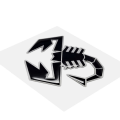Miniatyrbild 2 av 4: 3D-dekal - Abarth - Scorpion Black - 120 mm - Flexibel - Blank