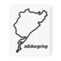 Miniatyrbillede 1 af 4: Klistermærke - Circuir - Nurburgring - 10 x 12 cm - Sort - Modstandsdygtig og holdbar
