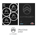 Miniatyrbillede 4 af 4: Officielle Citroën Hubcap Stickers 4 Logoer 48 mm, Sort