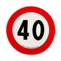 Miniatyrbild 1 av 2: EU-godkänd Speed Limit Sticker, 40 km/h