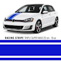 Miniatyrbillede 1 af 4: Tape - Stripes - 20 cm x 5 mt - Blå - Vejrbestandighed - Bilpersonalisering