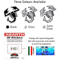 Miniatyrbild 2 av 4: 3D-dekal för Fiat 500 Abarth Dashboard, Scorpion Silver