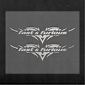 Miniatyrbillede 1 af 3: Autocollant - Fast & Furious - Sticker - 100 x 120 mm - Modstandsdygtig - Forudskåret Silver