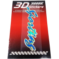 Miniatyrbillede 2 af 2: 3D Sporting Sticker Decal Lyseblå, 90 x 28 mm