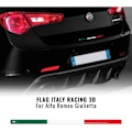 Miniatyrbillede 1 af 4: 3D tape - Alfa - Giulietta - Italiensk flag - Sort - 9 x 19,8 mm