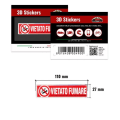 Miniatyrbillede 2 af 4: No Smoking 3D selvklæbende klistermærke, 110 x 27 mm