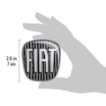 Miniatyrbillede 4 af 4: Fiat 3D Sticker Erstatning Sort Panda-logo, for og bag
