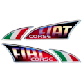 Miniatyrbillede 1 af 3: 3D LogoSport Fiat 100 x 27 mm Par