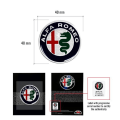 Miniatyrbillede 2 af 4: 3D-klistermærke - Alfa Romeo - Rat - Diameter 40 mm - Fleksibel - Officielt Abarth produkt