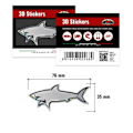 Miniatyrbild 2 av 4: 3D Shark Sticker, 76 x 35 mm