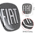Miniatyrbillede 2 af 4: Fiat 3D Sticker Erstatning Sort Panda-logo, for og bag