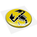 Miniatyrbillede 2 af 4: 3D-mærkat - Abarth - Skorpion - Gul - Diameter 44 mm - Officiel