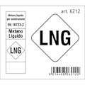 Miniatyrbillede 1 af 2: LNG Liquid Methan Fuel Code Sticker 2018, 7,5 x 6,5 cm