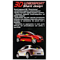 Miniatyrbillede 2 af 3: 3D Stickers Logosport Ternet Flag Motorsport, 10 x 2,5 cm