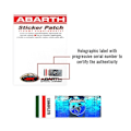 Miniatyrbild 3 av 4: Officiell Abarth självhäftande lapp, logotyp, 74 x 80 mm