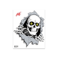 Miniatyrbillede 1 af 4: Autocollant - Ikke angivet - Skeletkranium - 14 x 16 cm - Sort - Høj Kvalitet