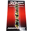 Miniatyrbillede 2 af 2: 3D Sticker Decal No Limits Sort, 97 x 18 mm