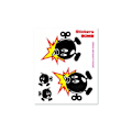 Miniatyrbillede 1 af 4: Autocollant - Sticker Bomb - 10 x 12 cm - Sort - Høj kvalitet - Modstandsdygtig og holdbar