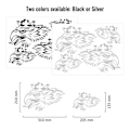 Miniatyrbillede 2 af 4: Autocollant - Griffon - Lastbil - Sort - 50 x 35 cm - Forudskåret i polyester