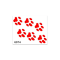 Miniatyrbillede 1 af 4: Autocollant - Sticker - Små Poter - Rød - 10 x 12 cm - Modstandsdygtig og Holdbar