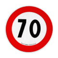 Miniatyrbild 1 av 2: EU-godkänd Speed Limit Sticker, 70 km/h