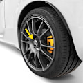 Miniatyrbillede 4 af 4: 3D Stickers - Fiat - Hjulkapsel - Sort - 4 stk - Diameter 58 mm