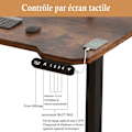Miniatyrbillede 3 af 6: Radlove 150cm L Form Højde Justerbart Skrivebord-Elektrisk Højde Justerbart Sidde-Stå Skrivebord, Brun kastanj