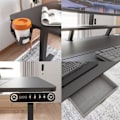 Miniatyrbillede 3 af 4: Radlove 160cm L Form Højde Justerbart Skrivebord-Elektrisk Højde Justerbart Sidde-Stå Skrivebord, Sort Svart