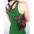 Pikkukuva 2 / 10: Steam Punk Vintage Rock Goth Laukku Goth Axel Vyölaukut Pack-KK1- brown