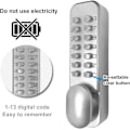 Miniatyrbillede 3 af 4: Mekanisk Dørlås Nøglefri Digital Lås Tre Lag-XM2-