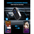 Miniatyrbilde 4 av 5: Bil Bluetooth 5.0 Mottaker, Støyreduserende AUX Adapter, Hjemmestereo/Håndfri Samtale Bluetooth Musikk Mottaker, 16 Timers Batteritid - Svart