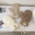 Pikkukuva 3 / 6: Söpö Karhu Pehmeät Pehmo Käsineet Anime Naiset Talvi Lämpimät Paksut Sormettomat Lapaset khak-KK1- khaki one size