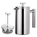 Miniatyrbillede 1 af 4: 350ml/800ml/1000ml Fransk preskande i rustfrit stål Kaffemager Dobbeltlags isoleret Kaffemager BY 350 ml