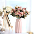Miniatyrbillede 3 af 4: 3 stk. elegant design vase skrivebord moderne dekorativ pynt plastvase til indendørs soveværelse stue balkon borddekoration bryllup køkken kontor