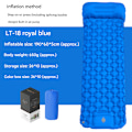 Pikkukuva 1 / 5: Itsestään täyttyvä retkipatja: Paksu kevyt yksinkertainen retkipatja puhallettava ja kiinnitettävä tuplaretkipatja ja kompakti puhallettava -KK3- Royal Blue