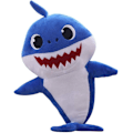 Miniatyrbild 1 av 5: Baby Shark Plyschleksak för Barn, Sjungande Plyschhajleksak med Musik och Ljus, Bästa Födelsedagspresenten för Barn (Blå)