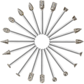 Miniatyrbillede 1 af 4: Diamantbor, 20 stk. Diamant Rotary Bor (Diamantbor/Hoved/Spids)