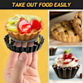 Miniatyrbilde 2 av 3: 10 Stykker 4 Tommers Mini Terteform med Avtakbar Bunn, Nonstick-XM2-